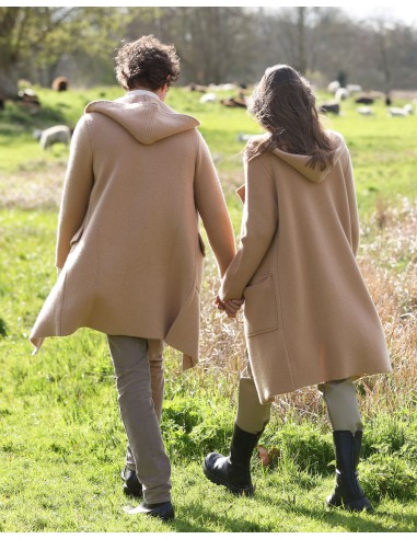MEN'S MIXED DUFFLE COAT Color CAMEL Size S/M MEN'S MIXED DUFFLE COAT Color CAMEL Size S/M