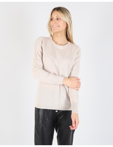 PULL COL ROND MAILLE FANTAISIE