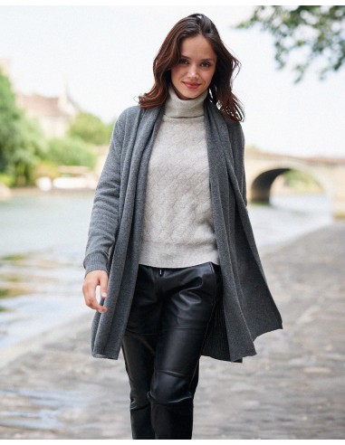 LONG SHAWL COLLAR VEST