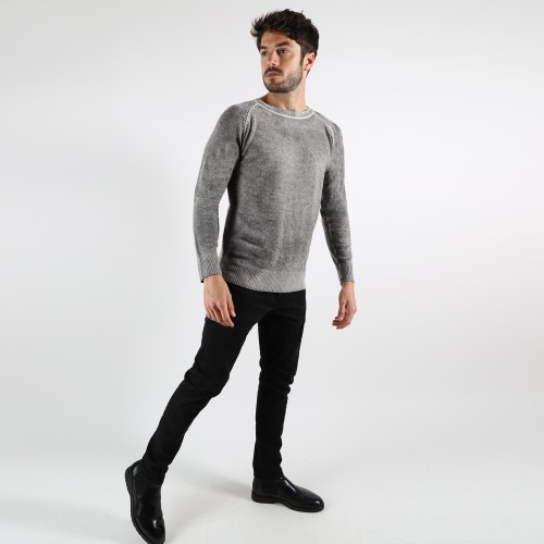 PULL COL ROND STONE WASH