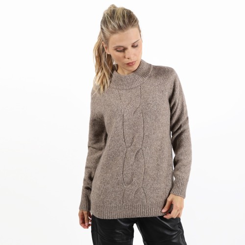 PULL COL ROND LARGE TORSADE