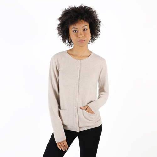 PULL COL ROND AVEC BOUTONS ET POCHES