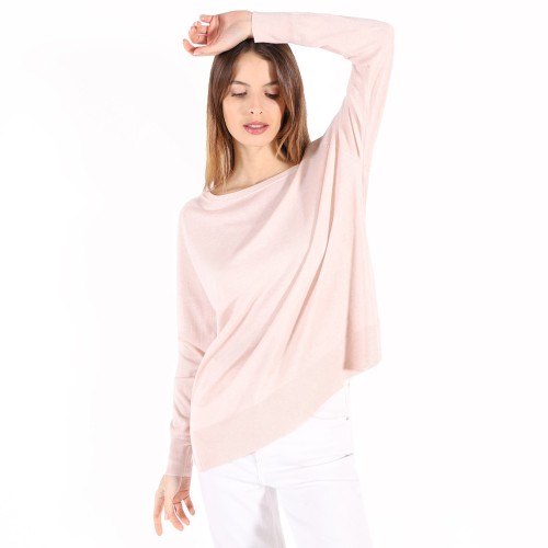 Pull col rond oversize avec fente