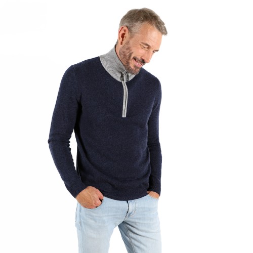 PULL CAMIONNEUR COL BICOLORE