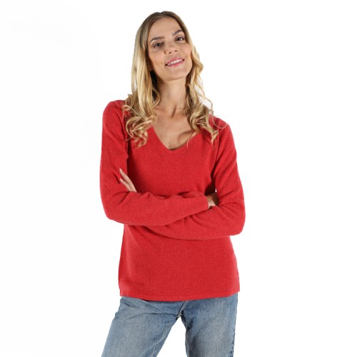 FITTED V NECK SWEATER