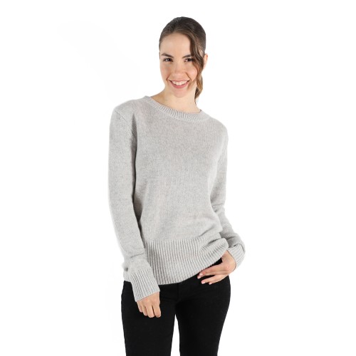 ROUND NECK SWEATER WIDE EDGE