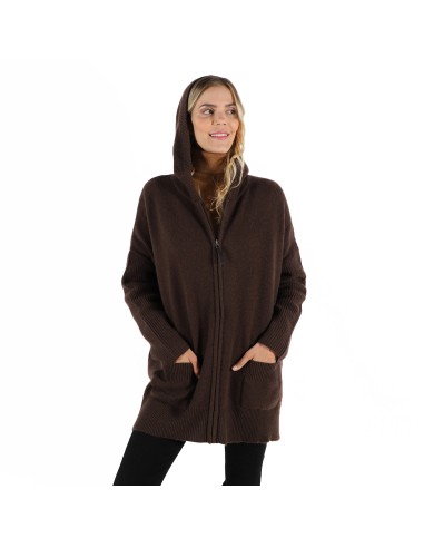 HOODED JACKET WITH RIBBED SLEEVES