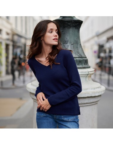 SWEATER WITH V-NECK AND SIDE SLITS